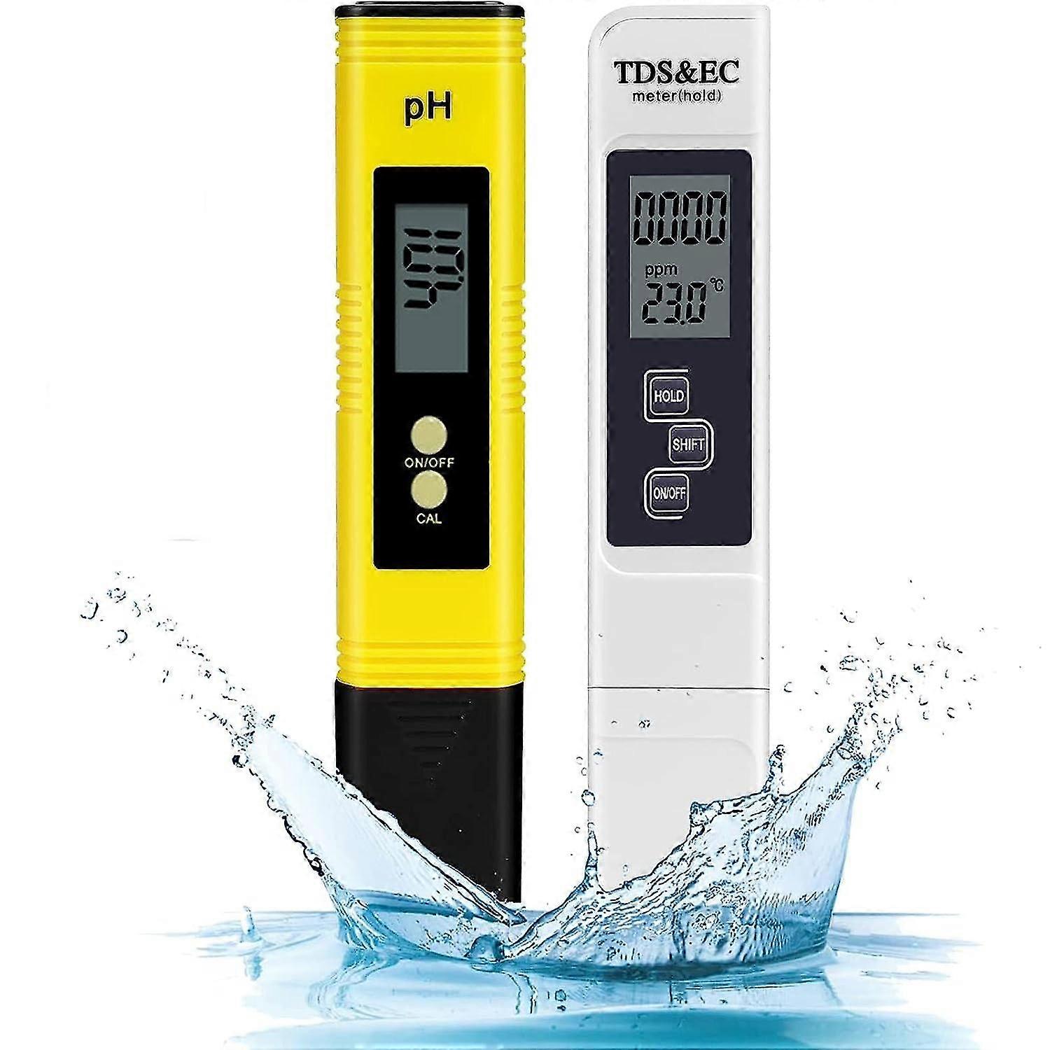 Digital pH and TDS Meter Combo, 0.01pH High Accuracy pH Tester, 2% Reading Accuracy PH/TDS/EC/Temp 4 in 1 Water Testers, pH Meters for Drinking Wate