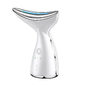 Massaggiatore elettrico per viso e collo (bianco), apparecchiature di bellezza per la rigenerazione della pelle, purificazione della pelle e restringimento dei pori, cura della pelle per il lifting delle rughe