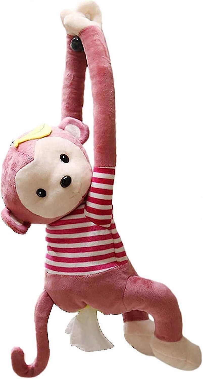 Monkey Tissue Box Creative Monkey Wall-Mounted Tissue Box Wall-Mounted Napkin Tissue Dispenser Multi-Function Container Tissue Dispenser for Cars,Bath