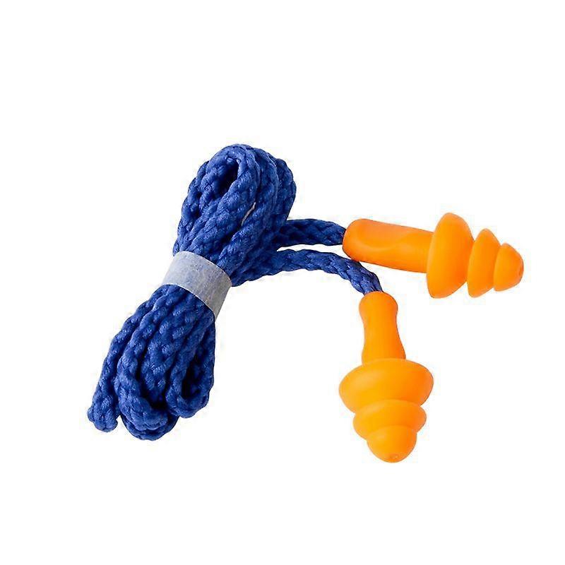 1 Pairs Corded Ear Plugs Reusable Silicone Earplugs with String Banded Ear Plug Sleep Noise Cancelling for Hearing Protection