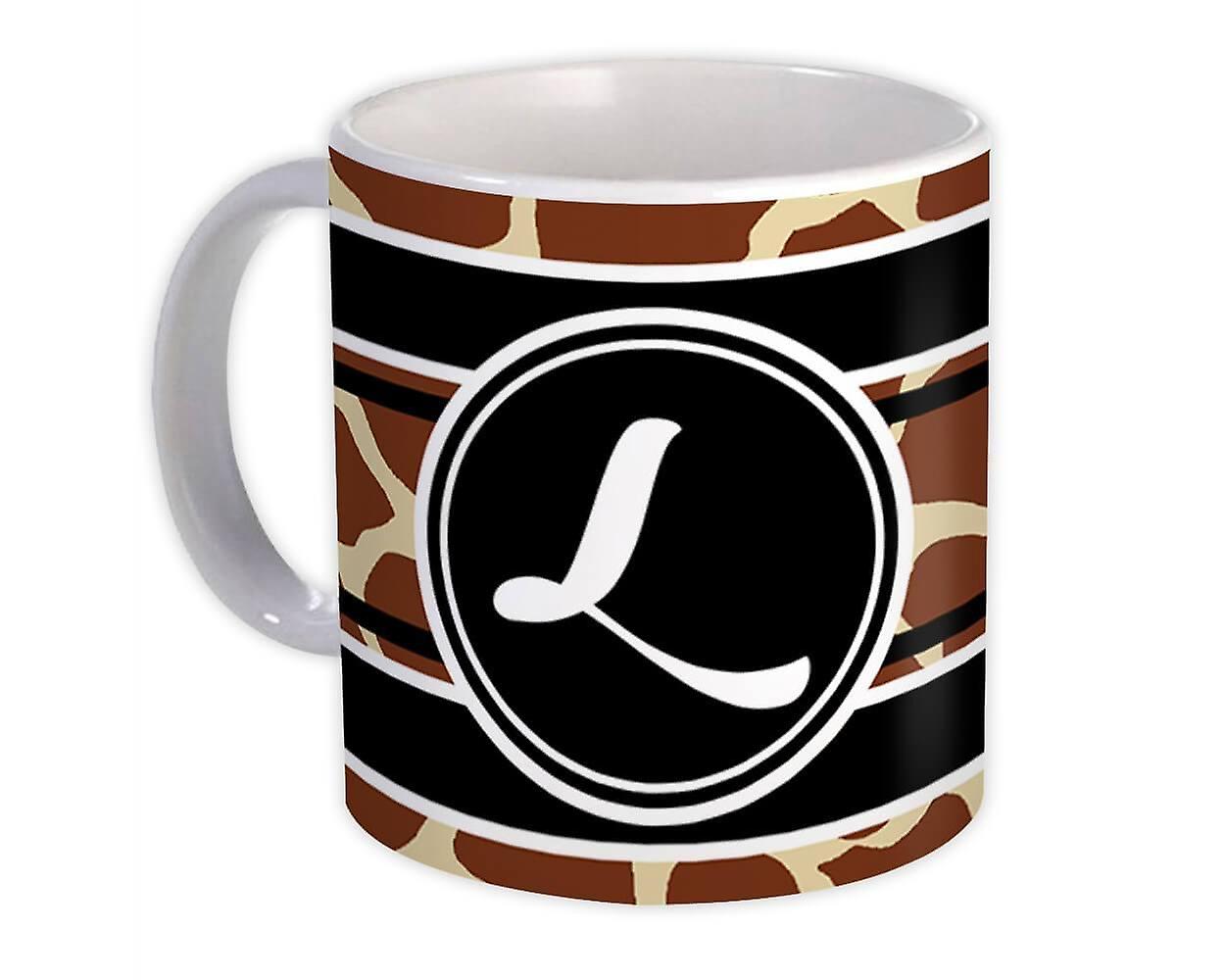 Cadeau mok: Monogram Letter L Giraffe
