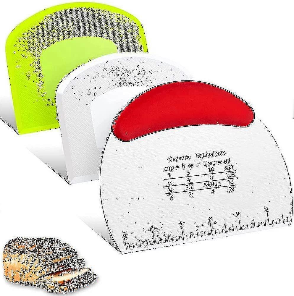 1 deigkutter i rustfritt stål + 2 plastspatler bakeskrape med