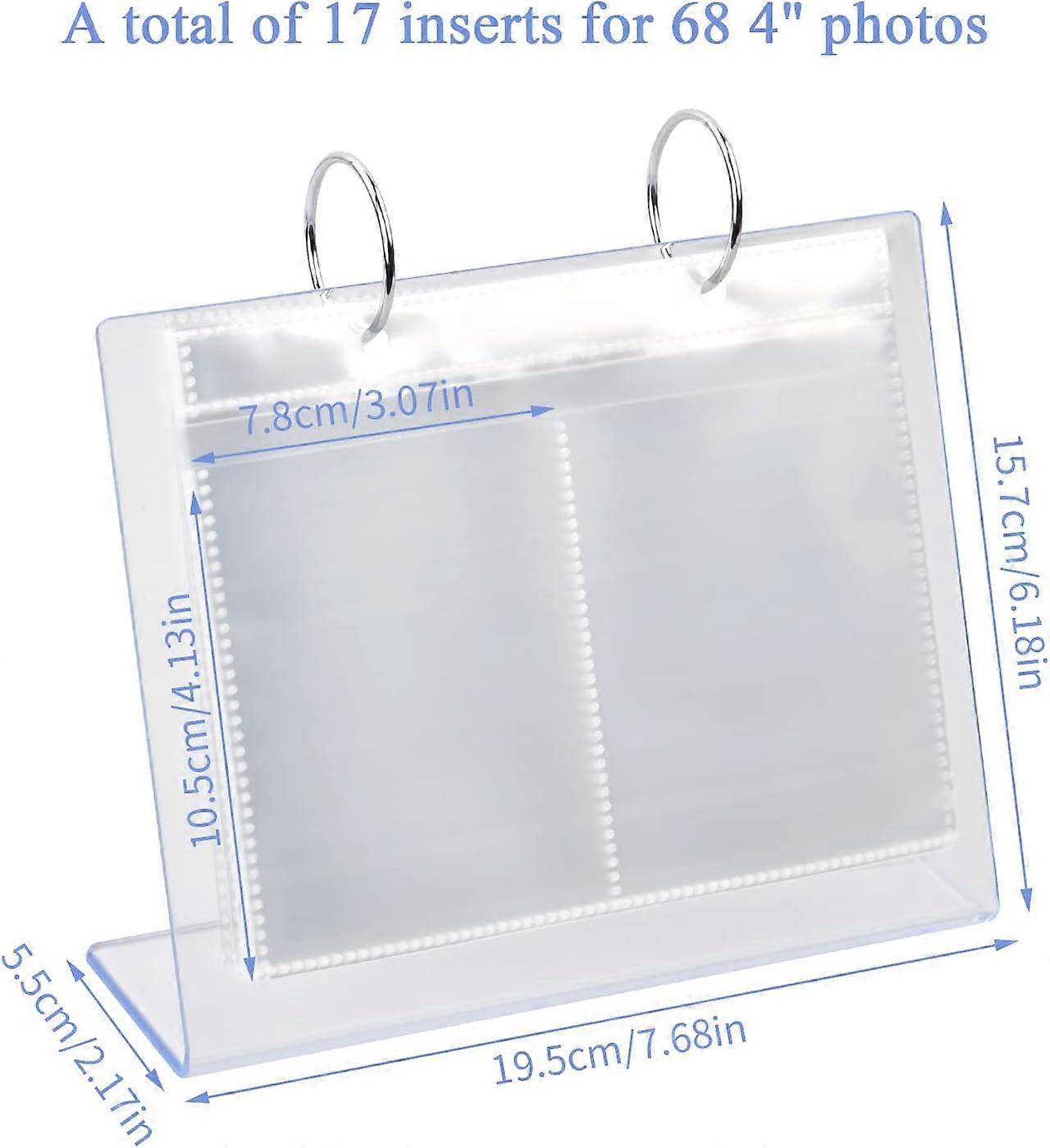 Instax Photo Album - Acrylic Desktop Instax Mini Film Calendar, Photo Album for Polaroid Film or Instax Mini 11 Film, Desktop Photo Frame