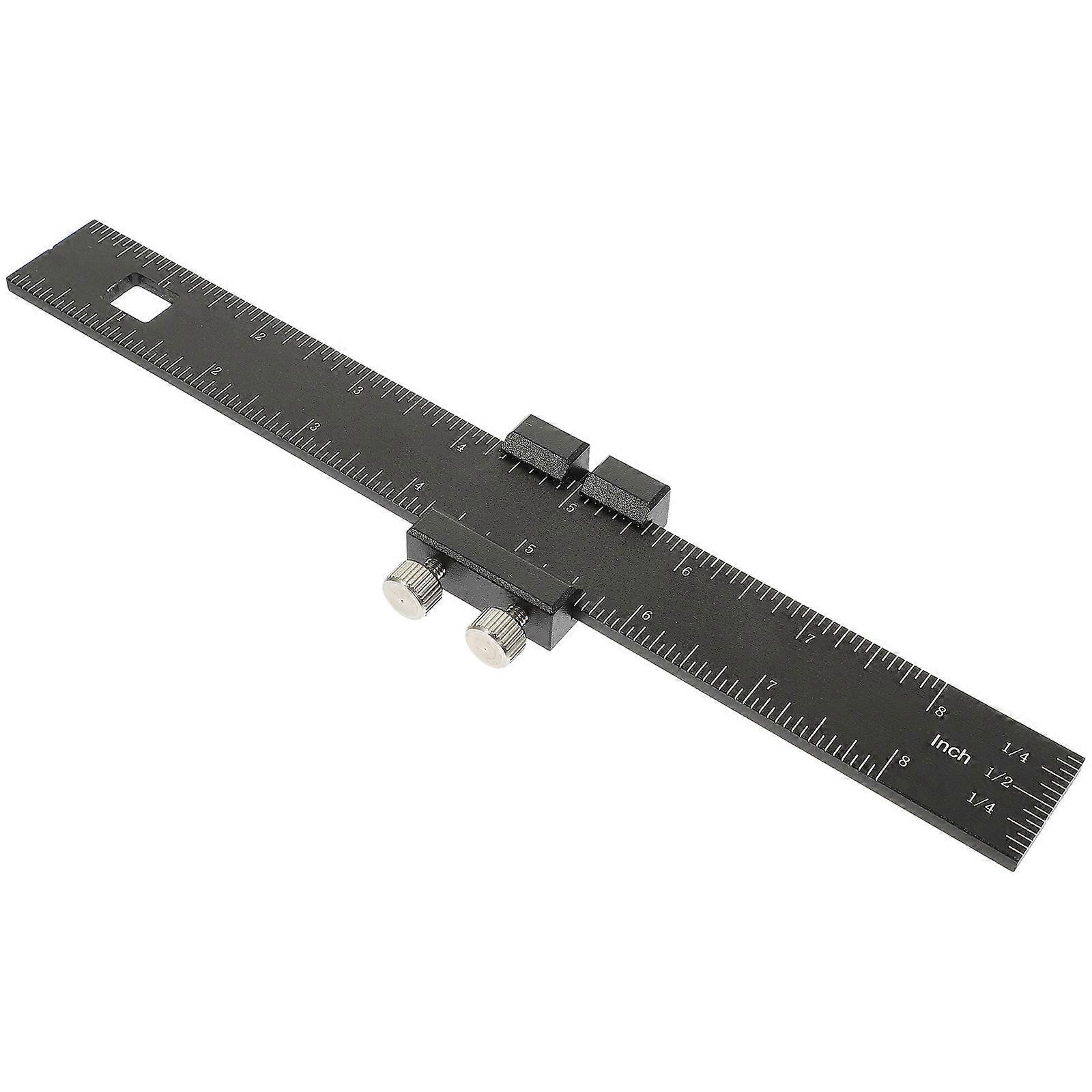 Woodworking Ruler Metal Measuring Ruler Construction Ruler Adjustable Sliding Ruler