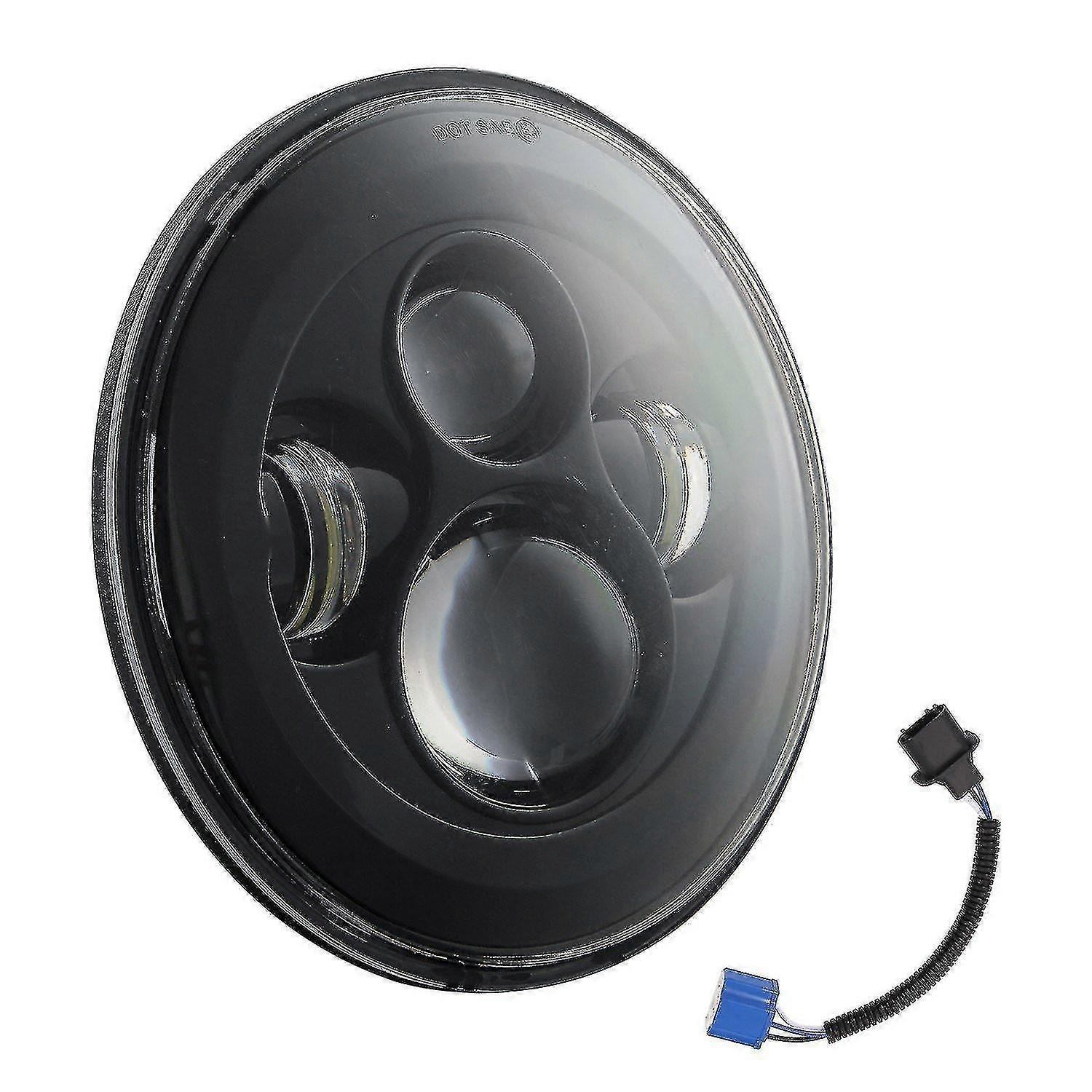Zoll Runder Schwarzer Led-Scheinwerfer Fr Hohen Abblendlichtersatz Fr Wrangler