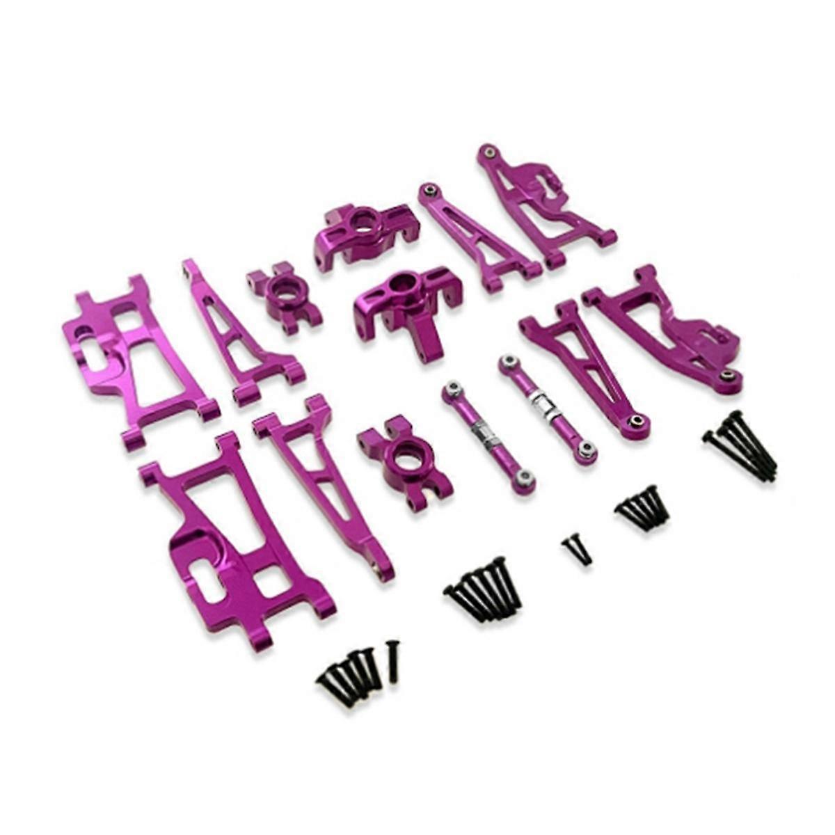 RC Car Accessories Metal Swing Arm Steering Cup Upgrade Set for Go 1/14 14209 14210 H14BM RC Car(Pu