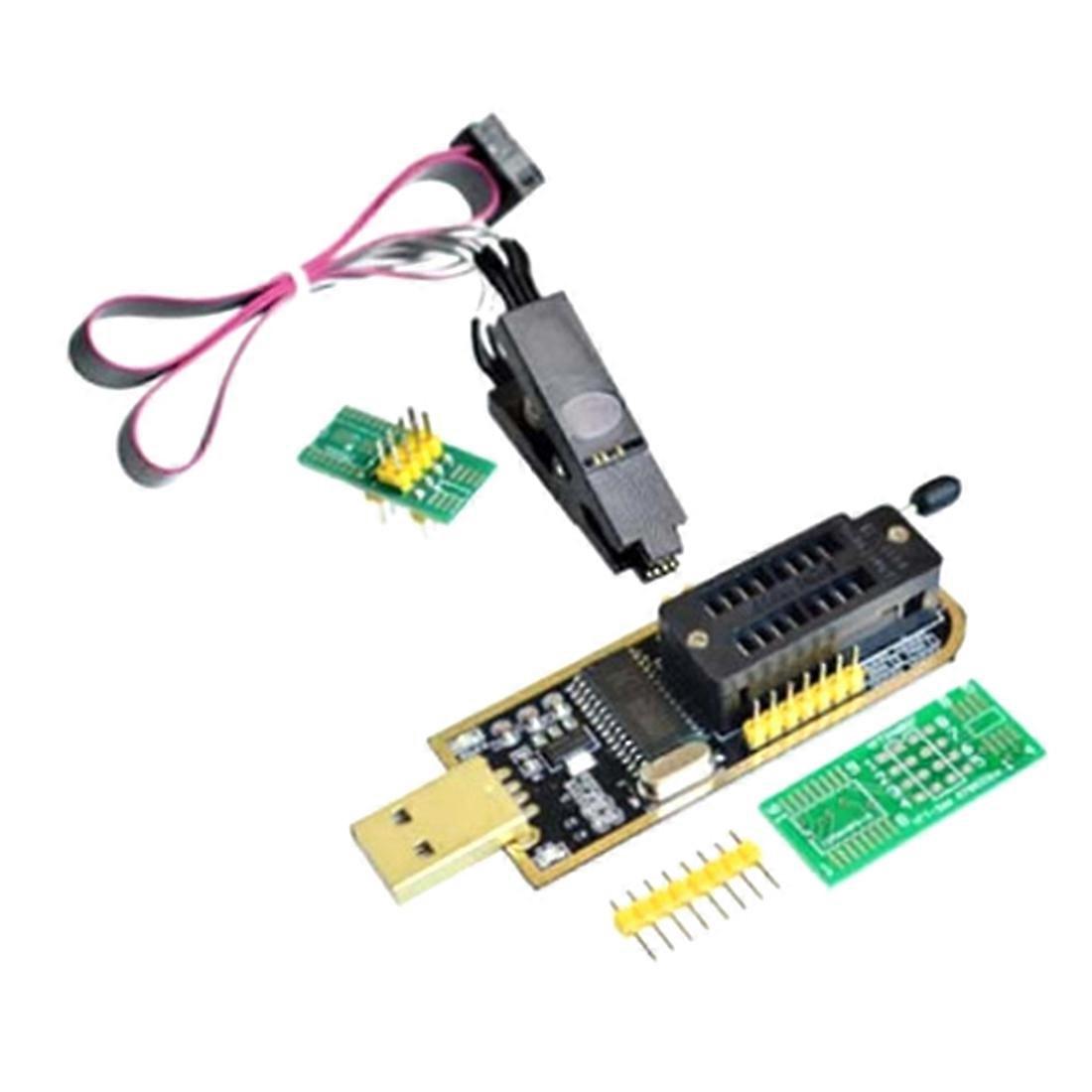 CH341A 24 ενότητα προγραμματιστών USB flash BIOS σειράς 25 25 + συνδετήρας δοκιμής SOIC8 SOP8 για EEPROM 93CXX