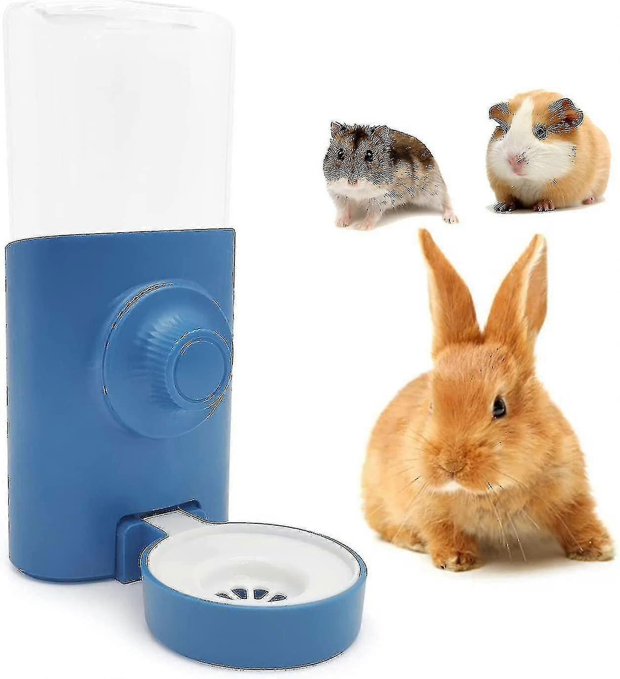 زجاجة ماء أرنب ، 600 مل موزع مياه أوتوماتيكي معلق بواسطة تدفق الجاذبية للأرنب شينشيلا غينيا النمس