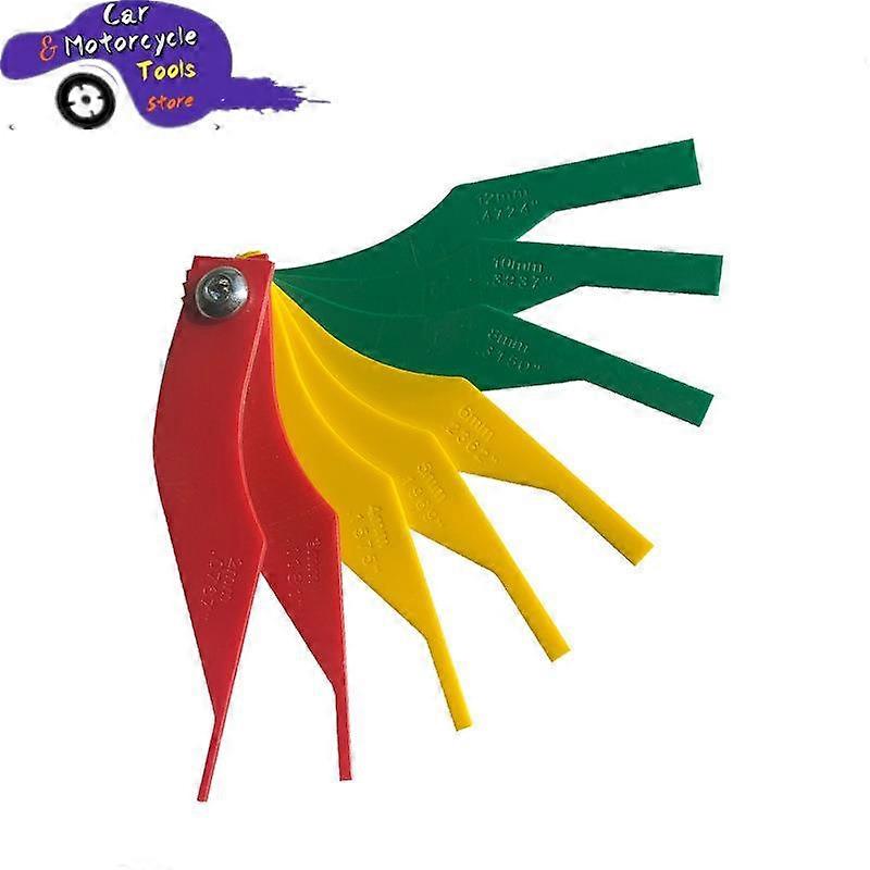 New 8 In 1 Brake Pad Measuring Tool Gauge Feeler Tester Scale Lining Thickness Wear Meter Thickness Gauge Handy Measuring