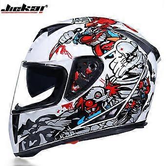 Produktbild von BAUTI Erwachsene Integrierter Motorradhelm Doppelvisier Vollgesichts- Motorradhelme Für Männer Und Frauen ECE-Zugelassene Vollschutzhelme Motocross Roller Stromlinienförmig Leicht 14,M=(55-57CM