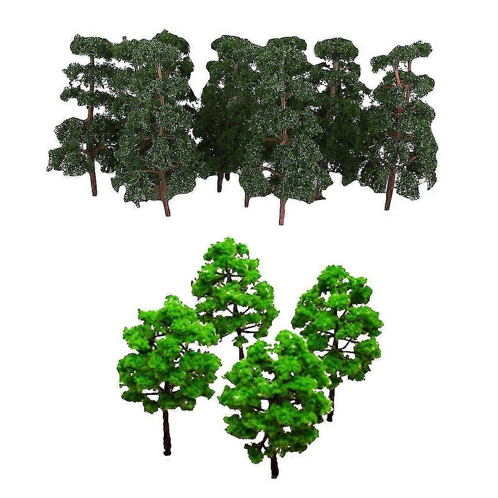 Set Of 30 Pieces Model Trees Pine Train Architecture Forest Scenery Layout