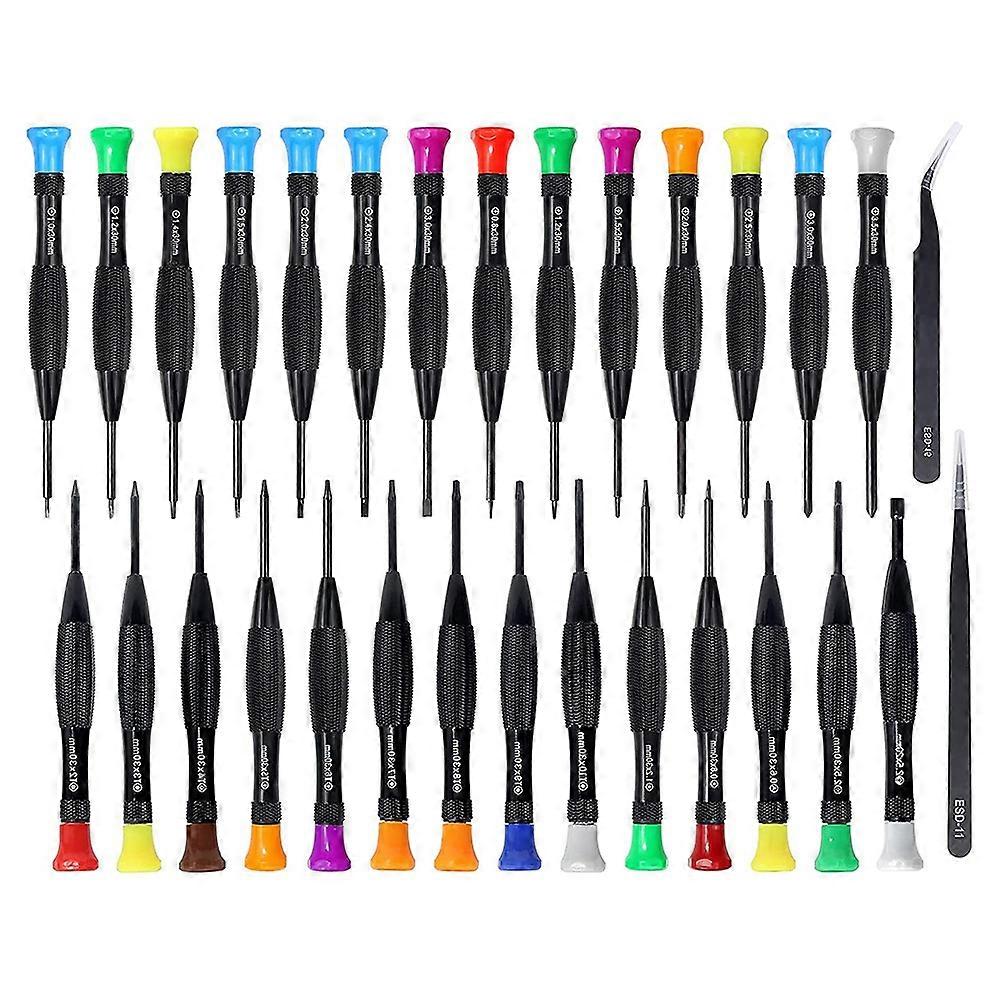 30 in 1 Torx Screwdriver Kit Magnetic Precision Screwdriver Set with Flathead Mini Screwdrivers ESD Tweezers