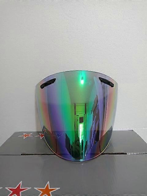 Motorcycle Half Helmet Visor Fitting For RAM3 Lens Transparent Black Rainbow Color Gold