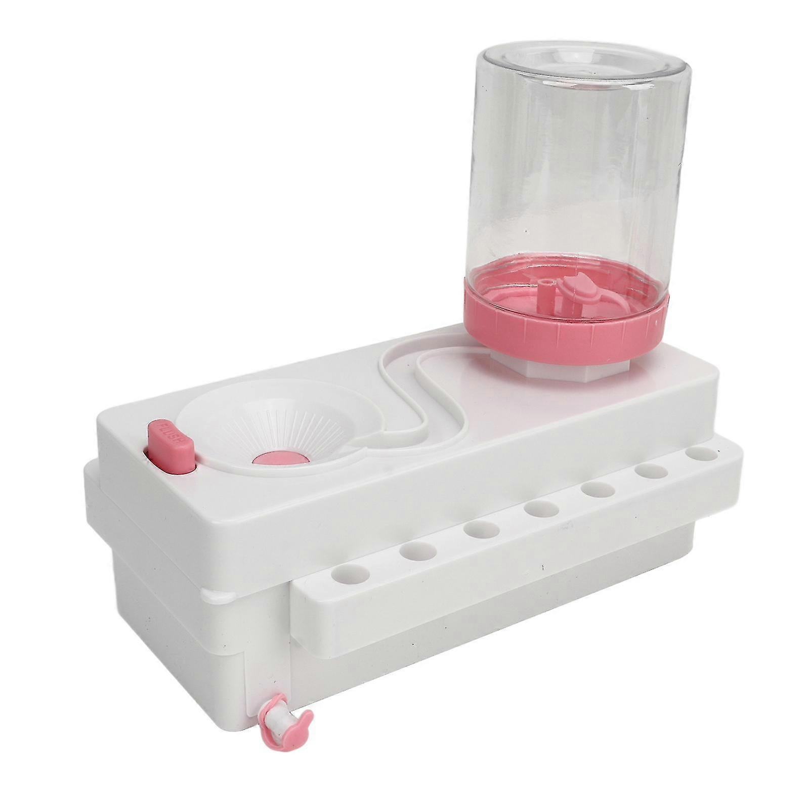 Plastic Paint Brush Cleaner with Drainage Pipe - White and Pink