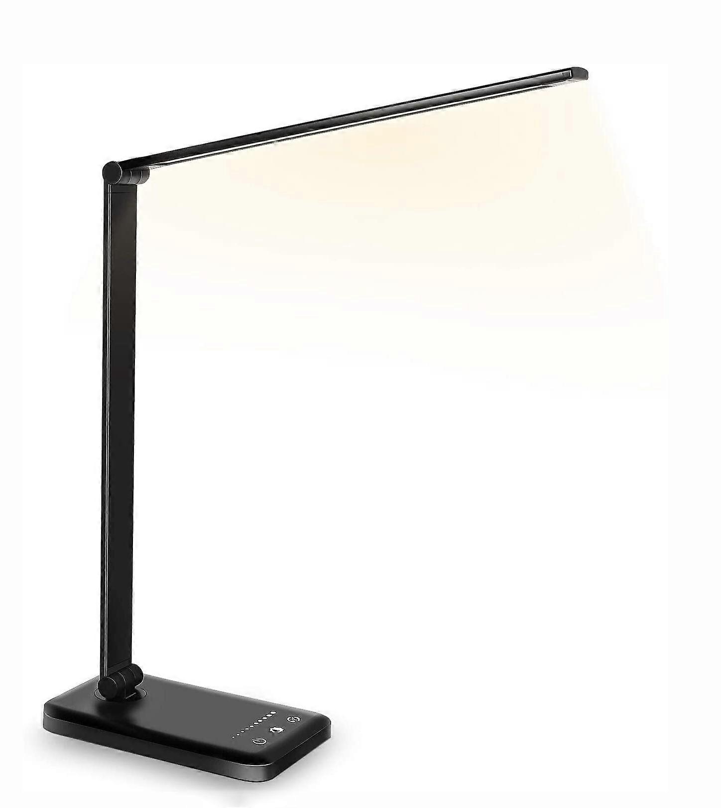 Dimmable LED Desk Lamp Eye-Friendly Bedside Lamp with USB for Charging