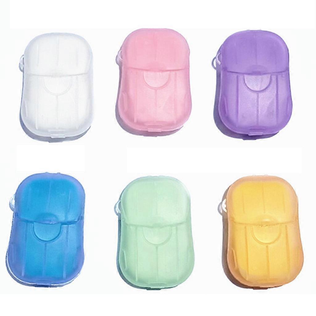 6 Boxes/120 sheets Soap Paper Sheets Portable Disposal Travel Scented Wash Hand
