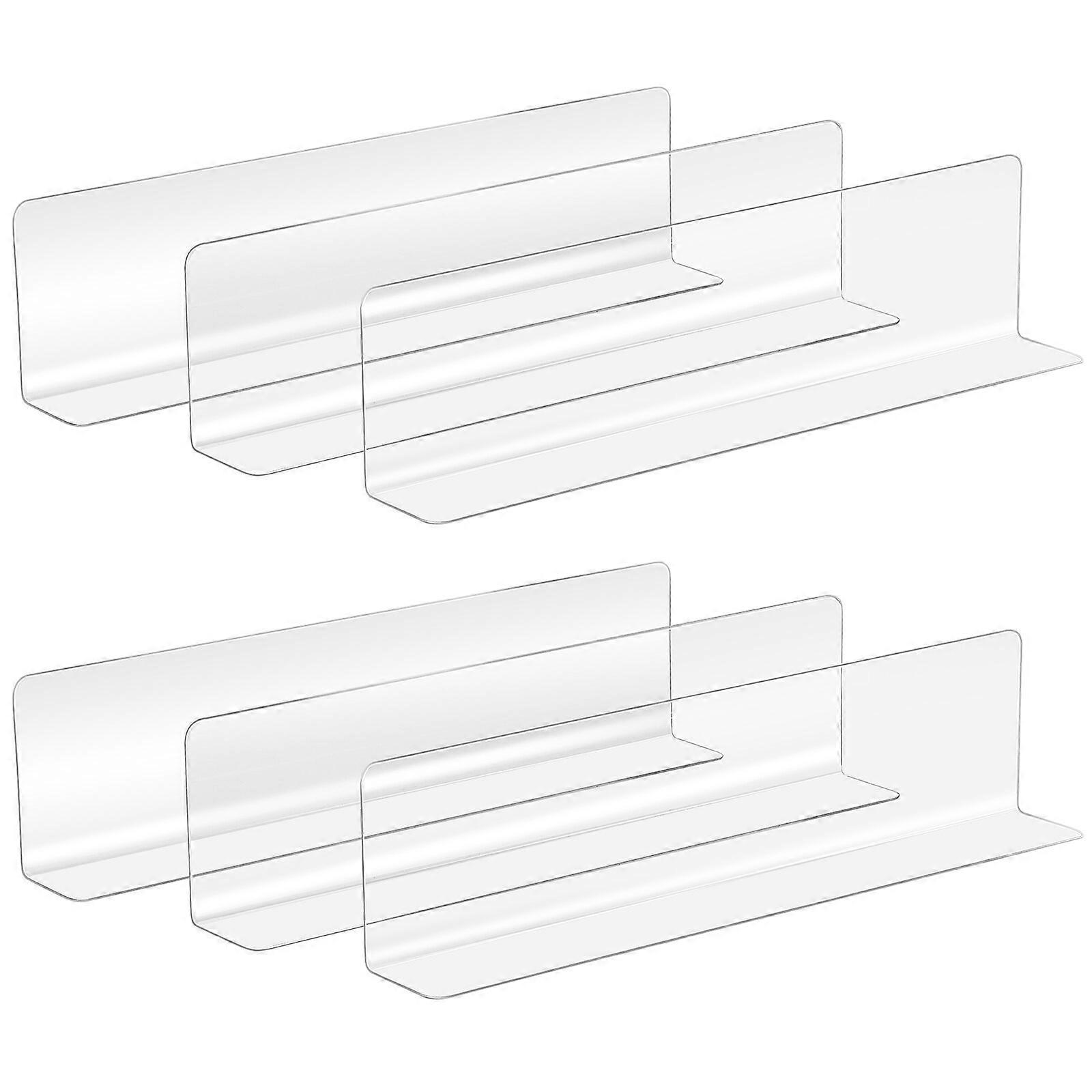 20pcs Supermarket Shelf Dividers Cabinets Shelf Dividers Plastic Transparent Shelf Separators