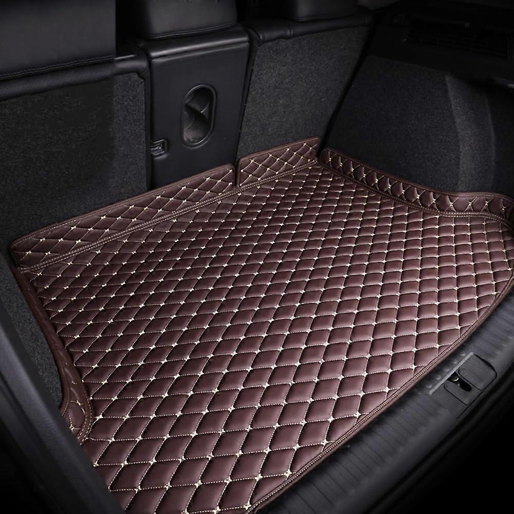 Car Leather Boot Mats for Hyundai i30 2020-2023, Rear Trunk Cargo Pad Boot Liner Luggage Tray Protector Non-Slip Durable Waterproof Mat,C Black-red