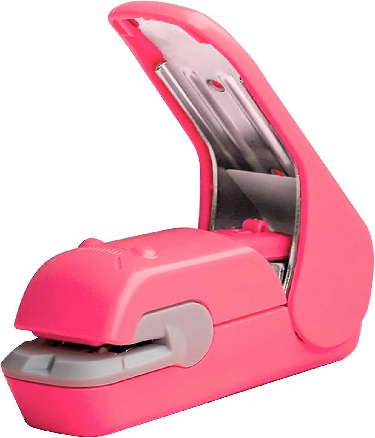 Portable mini stapler Staple-free, time and labor saving,pink
