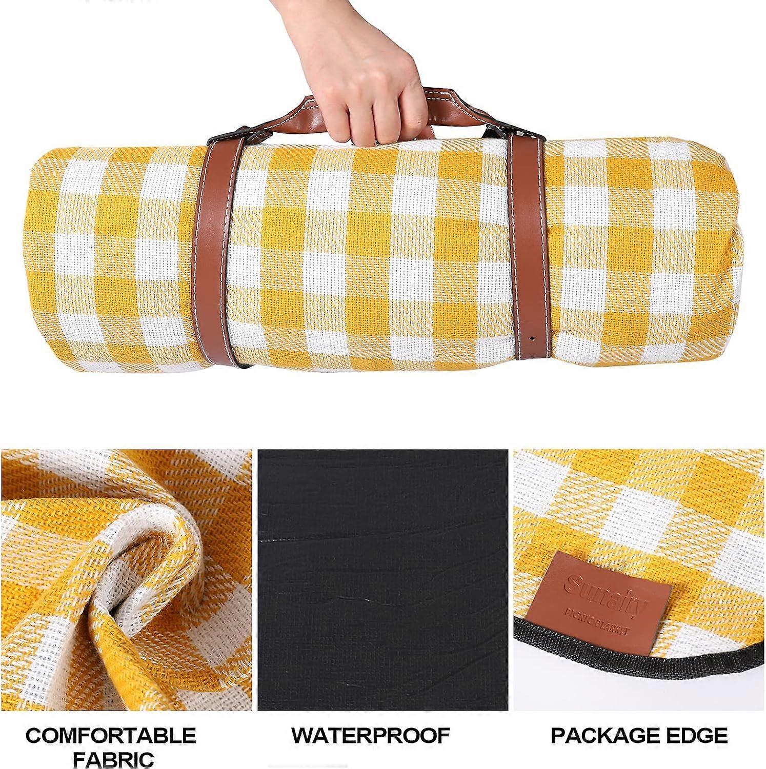 Layout in style with a leather beach mat