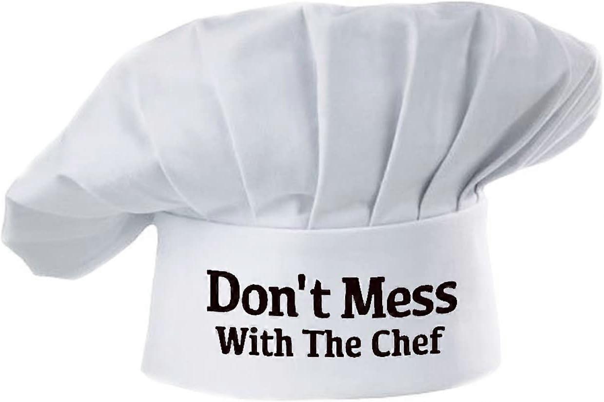 قبعة الشيف المضحكة الجديدة - لا تعبث مع الشيف - قبعة طبخ مطبخ قابلة للتعديل للرجال والنساء