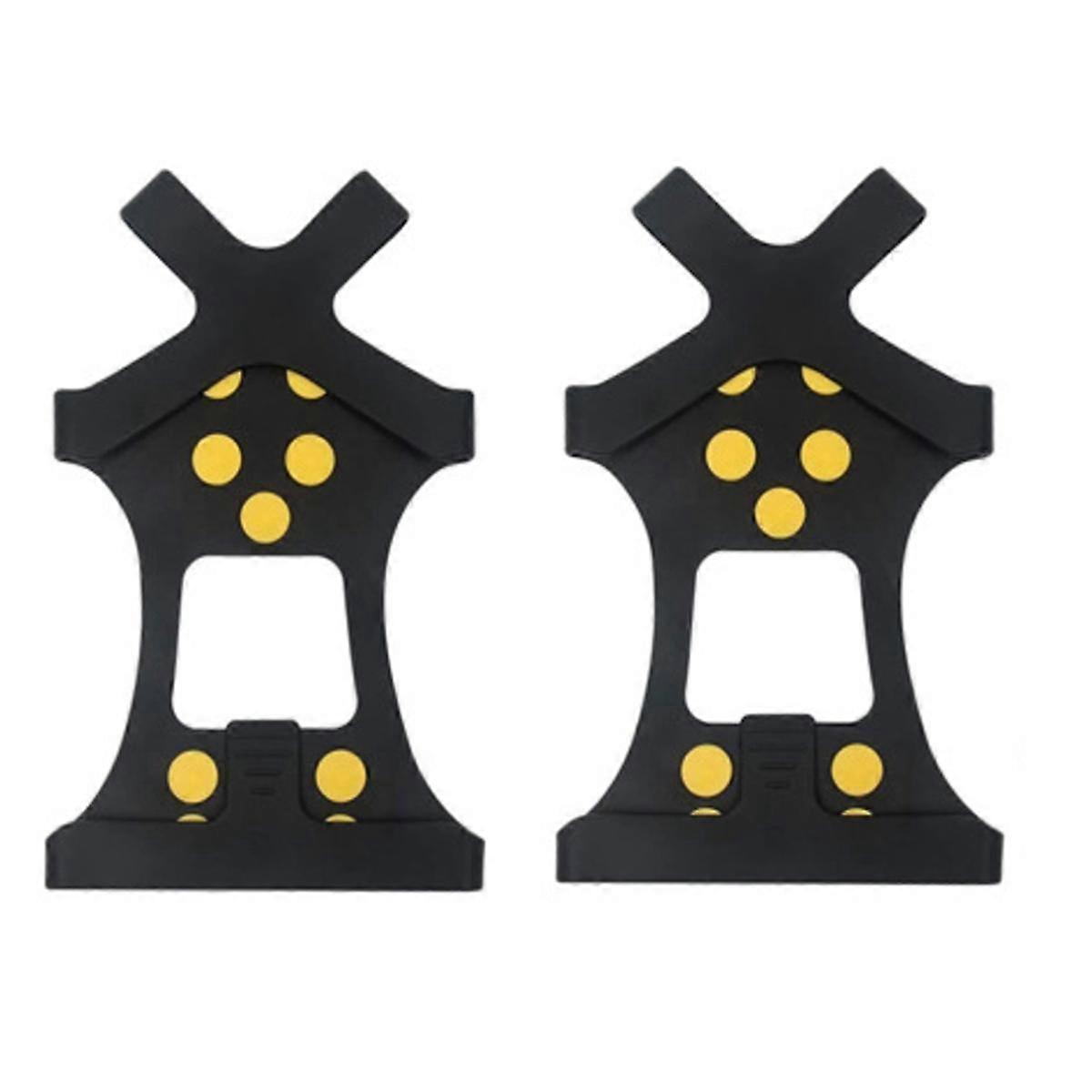 10-STUD Anti Winter Ice Grippers Universal -on Stretch Fit Χιόνι &; Πάγος Αιχμές Πρόσφυσης Δέστρες Crampons (2Pcs), L