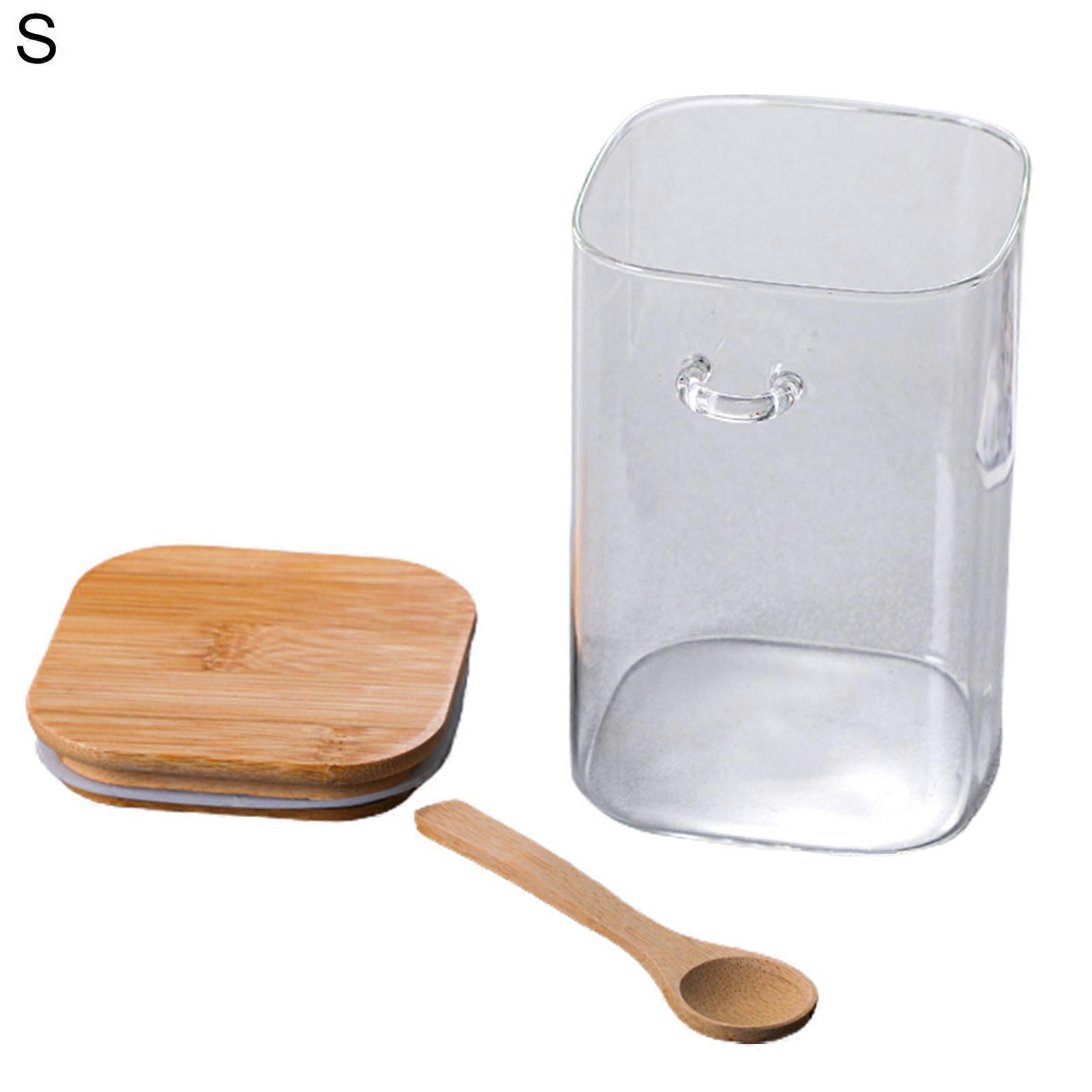 Storage Jar Transparent Airtight Glass Multifunctional Grain Container Tank with Sealed Lid for Kitchen
