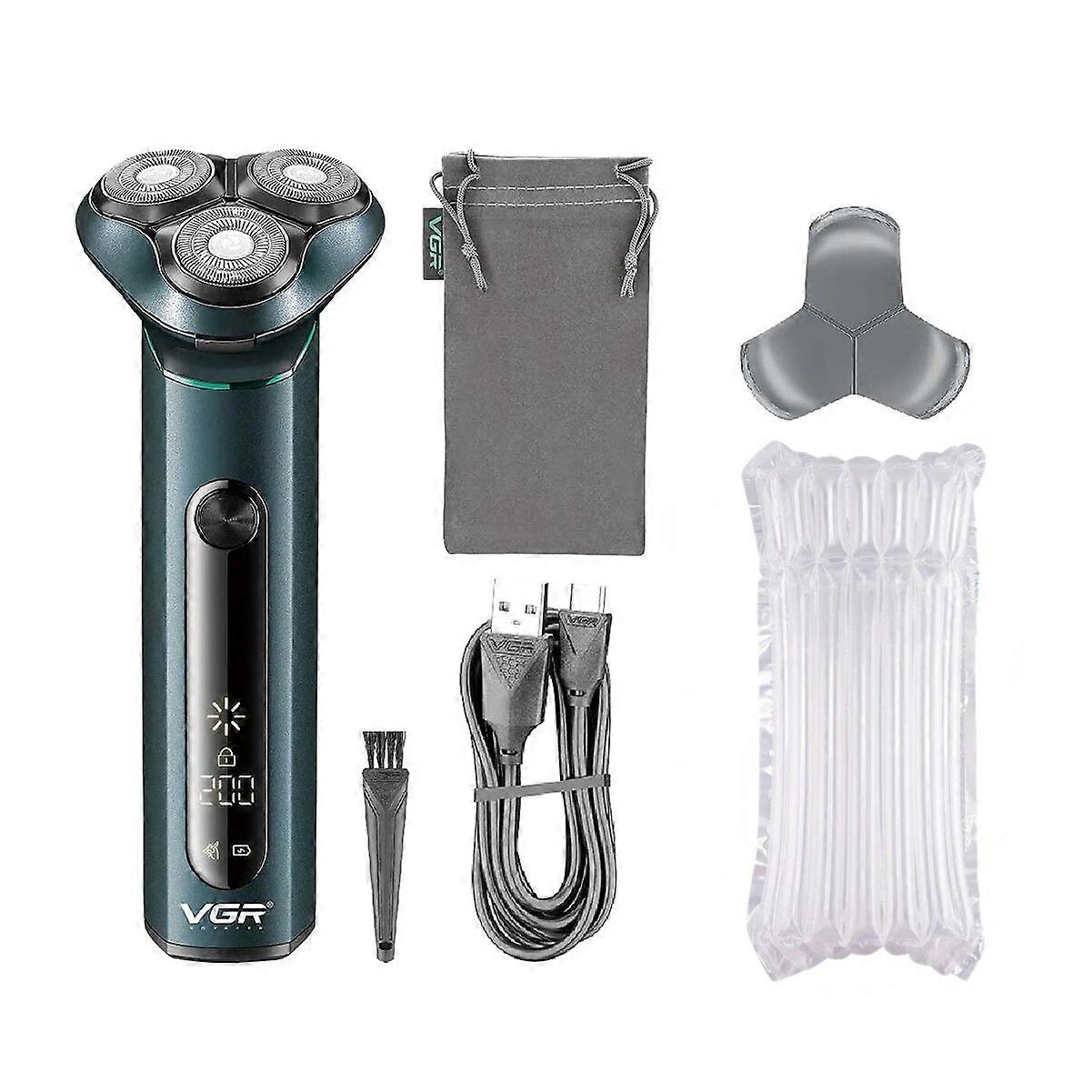 VGR Beard Shaver Professional Beard Razors Waterproof Shaver Rechargeable Beard Trimmer Cordless Men's Electric Shaver V-310