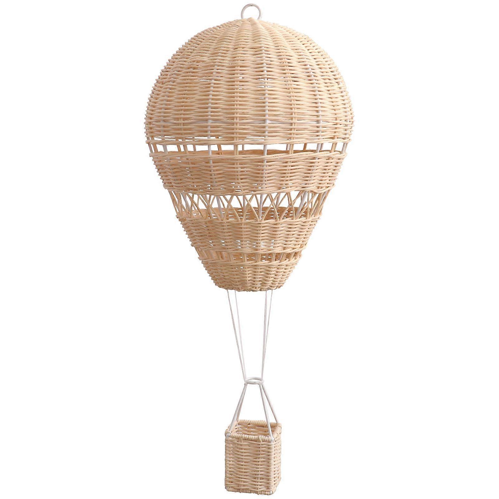 Ornamenti della casa Montaloni a parete Mongolfiera in rattan Tessuto Pendente Nursery Room Decorazione Riscaldamento Air Balloon Decor Photo Props