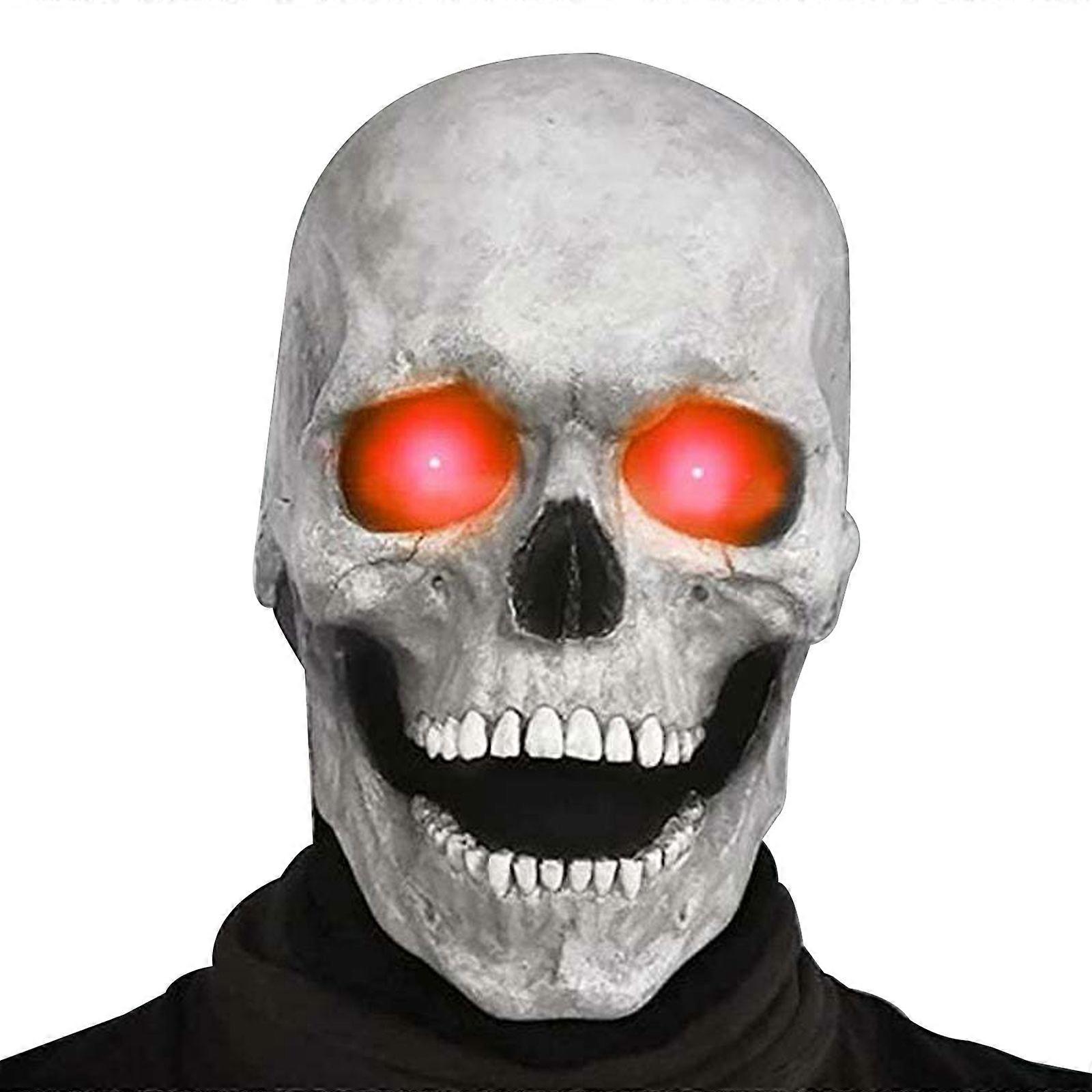 Skull Mask with Movable Jaw Latex Realistic Human Full Head Skeleton Mask Helmet