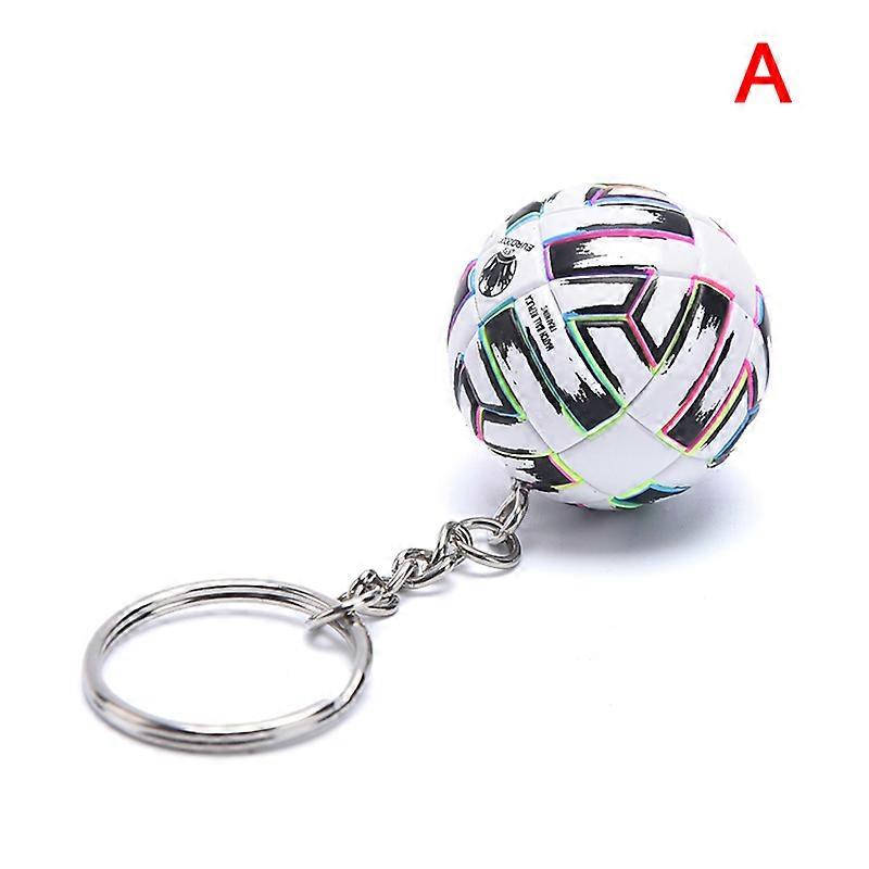 1PC PUサッカーレザーキーホルダー3Dスポーツサッカーキーホルダーお土産男性サッカーファン用お土産キーホルダーペンダントボーイフレンドギフト