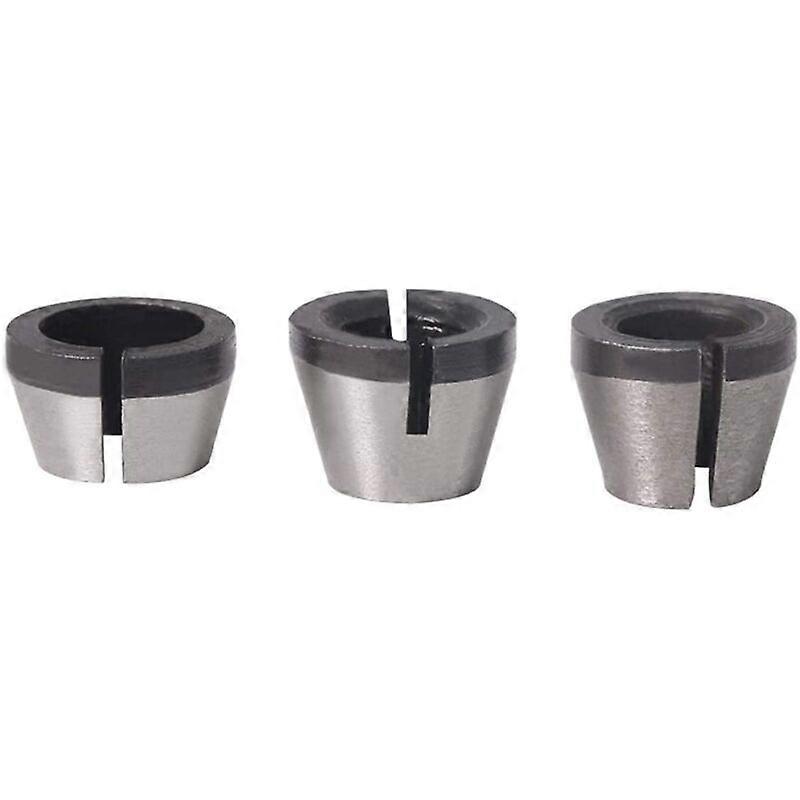 Vinterkampanj, 3PCS Collet Set Gravyrmaskin Collet Chuck Adapter Spännhylsor Chuck 6,35 mm 8 mm 6 mm för elektrisk skärmaskin Router Bit Chuck-Ver
