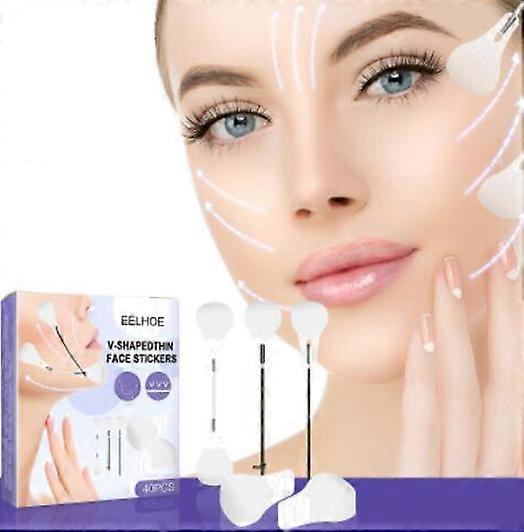 40pcs غير مرئية الوجه رفع ملصقات تعيين الشريط مرونة الرقبة العين التصحيح