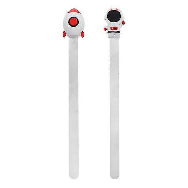 2pcs Chic Stationery Bookmarks Student Bookmark (astronaut + Rockets Pattern)