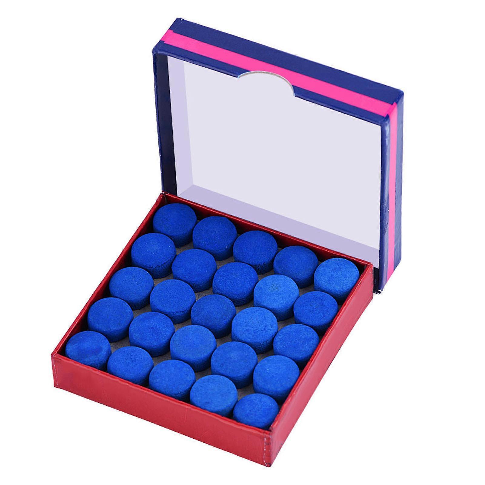 Lot de 50 embouts de queue de billard bleus à coller sur une seule couche, 13 mm