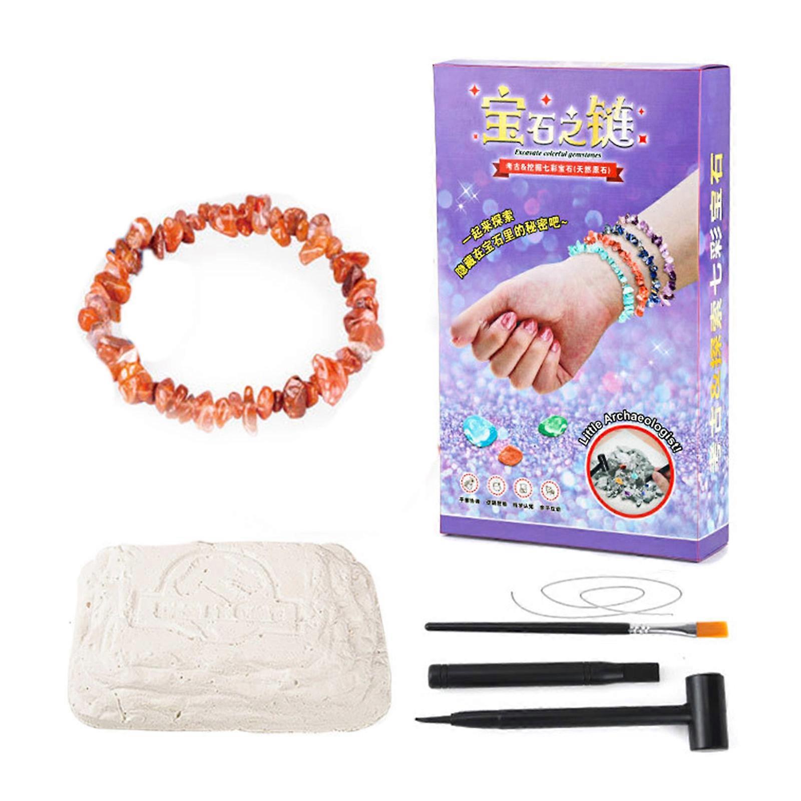Exploring Dig Kits Blind Box Gems Digging Unearthed Jewel Bracelet Making Kits