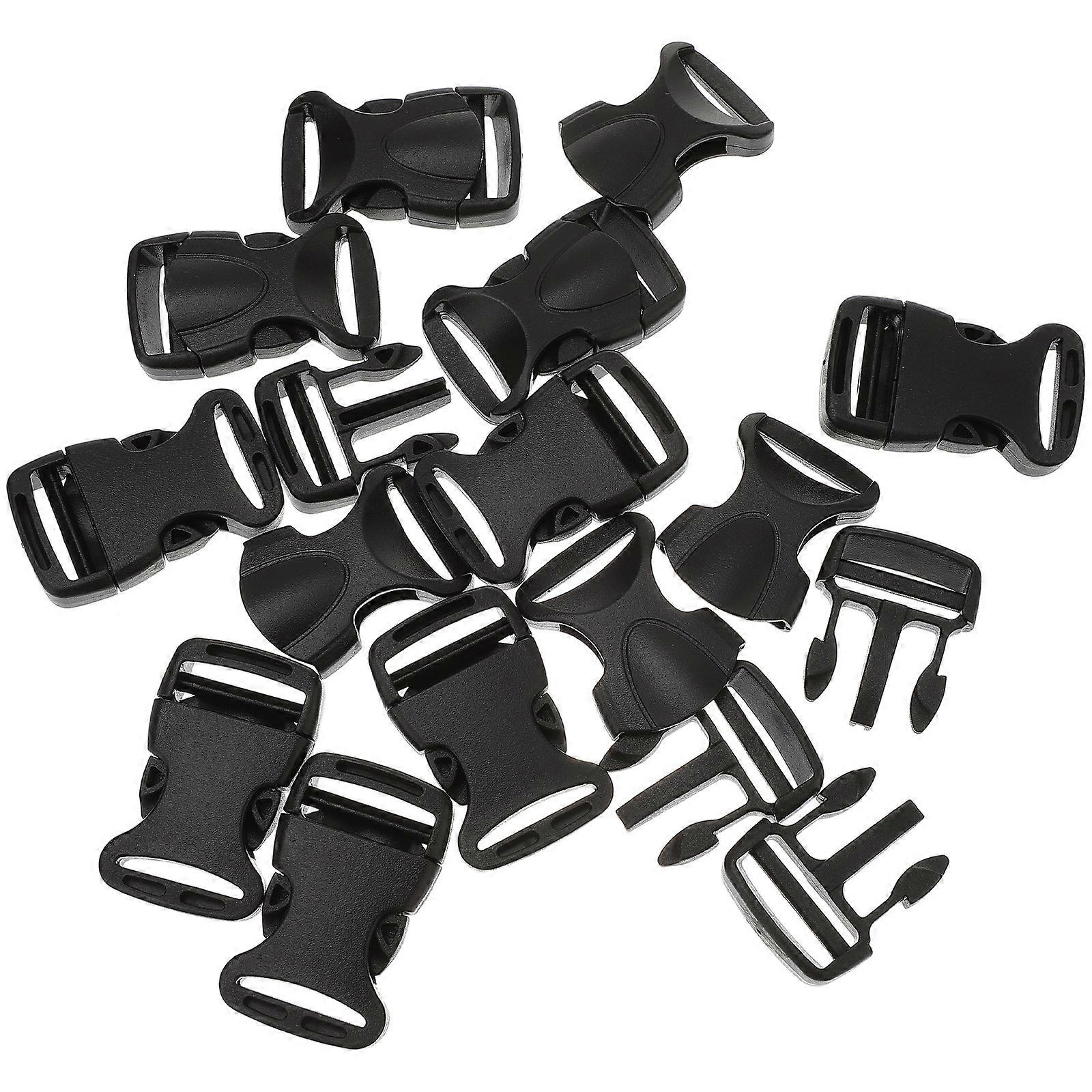 20 Pairs Quick Release Buckle Quick Slide Buckle for Backpack Bag Webbing Belt
