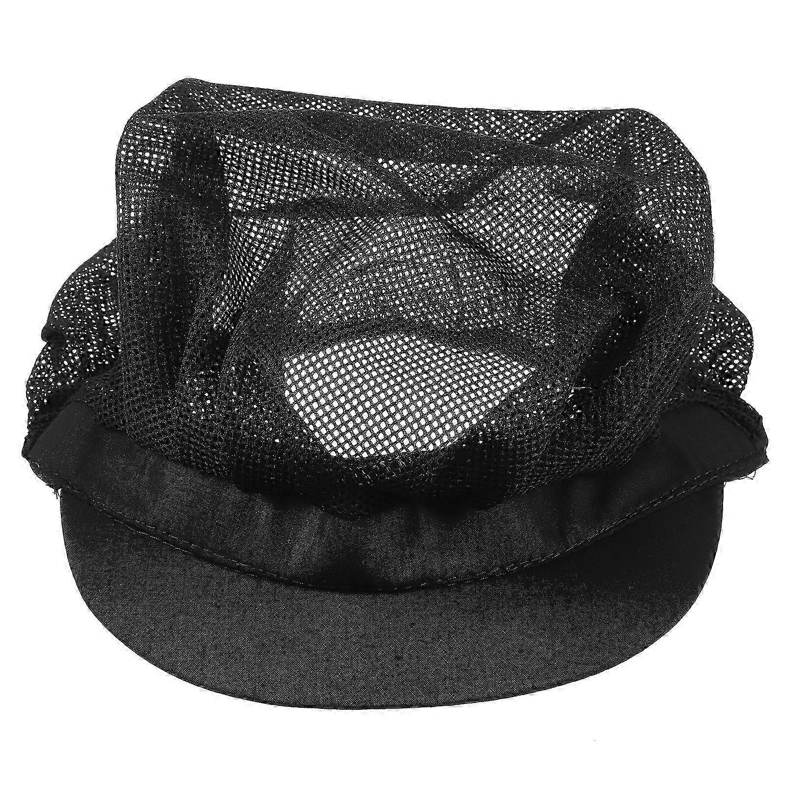 Chef Hat Adjustable Elastic Breathable Mesh Work Cap Beanie for Kitchen Working