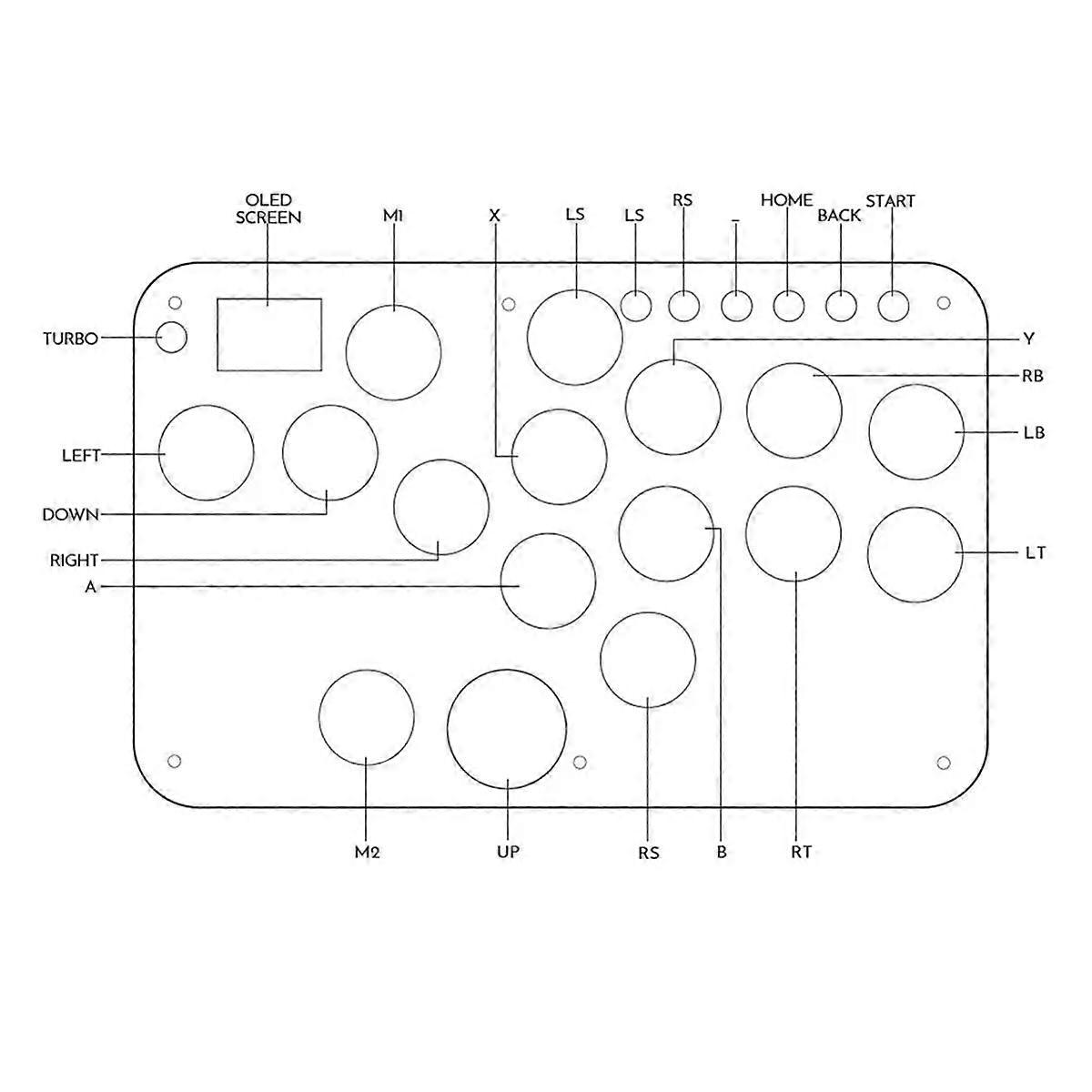 Arcade Stick 16-Key Controller with RGB & Turbo, Compatible with for PC///Switch - Hot-Swappable Keys