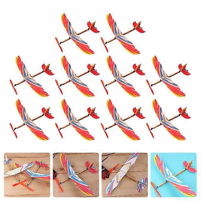 Airplane Model Rubber Band Powered Aircraft Kids Educational Plaything Glider Planes Toy