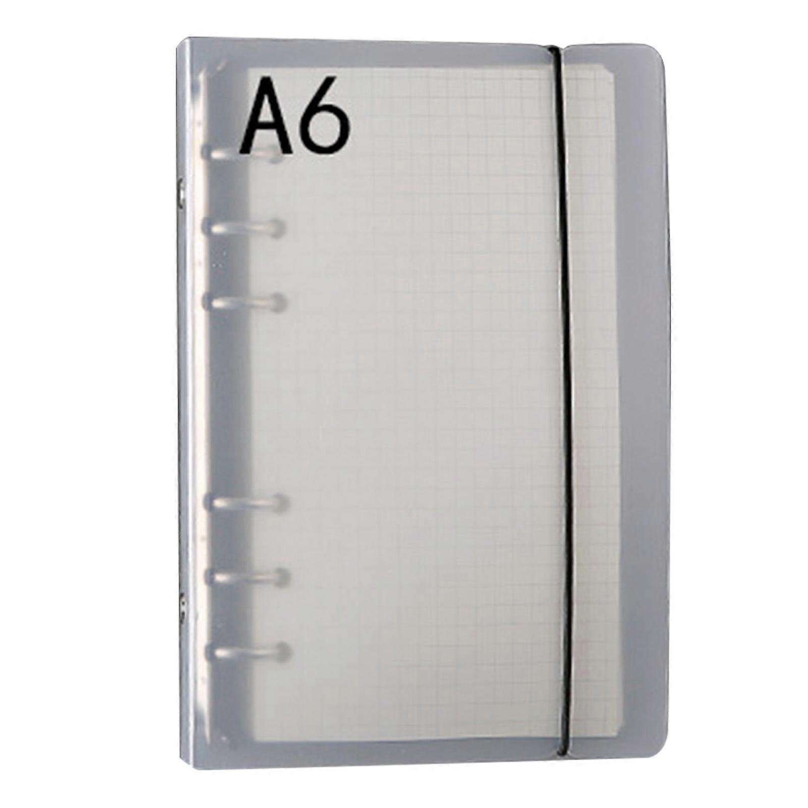 Versatile Binding: A6 Clear PP Frosted Notebook Binder - Portable for School & Office