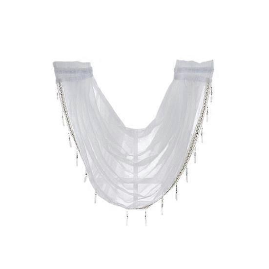 Solid Color Semicircle Kitchen Short Curtain Window Valance Drape Home Decor