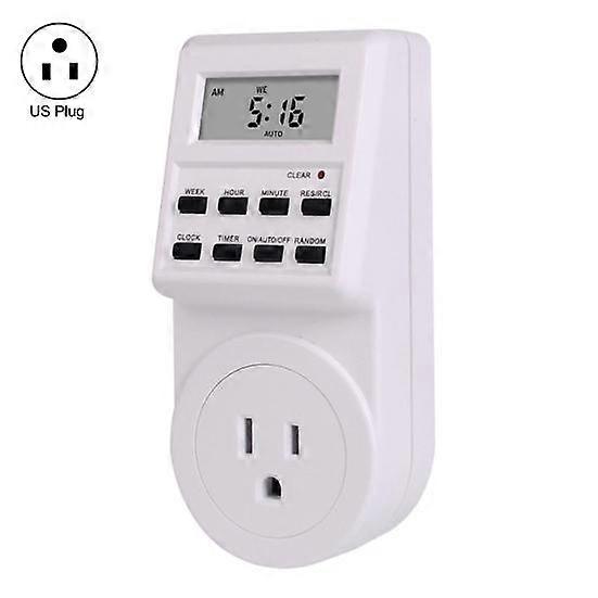 TM516 Weekly Cycle Programmable Timer Switch Wall Plug-in Digital Display Timer Outlet Socket for Home