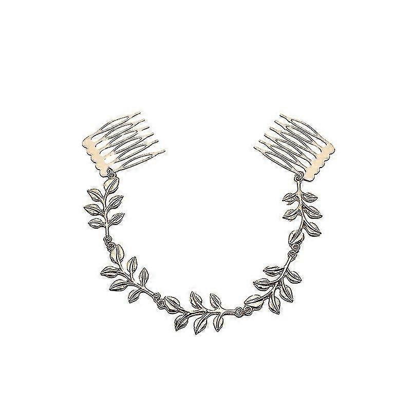 Arm manžeta svatební šperky Set Laurel Leaf Branch All-Leaf Comb (2ks)
