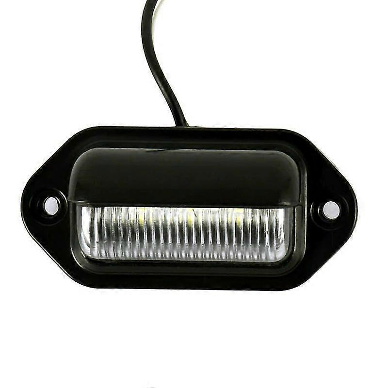SEAMETAL Car 12V-24V Tail Rear 6LED Number License Plate Light Truck Lorry License Plate Lamp 1/2PC