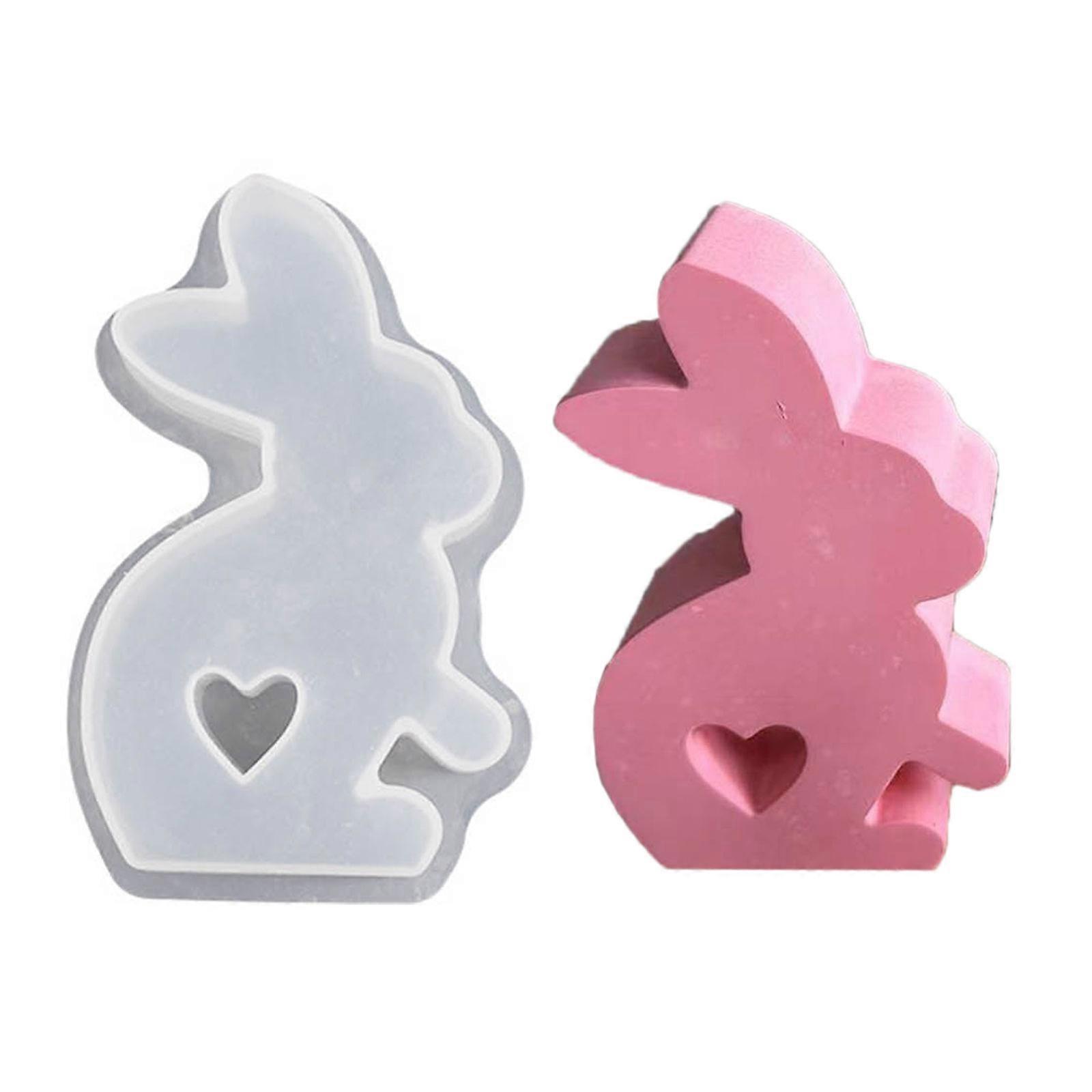 3D Animal Resin Mold Easter Rabbit Resin Mold for DIY Art Craft Gypsum Ornament Home Decor, Epoxy Resin Casting Mold