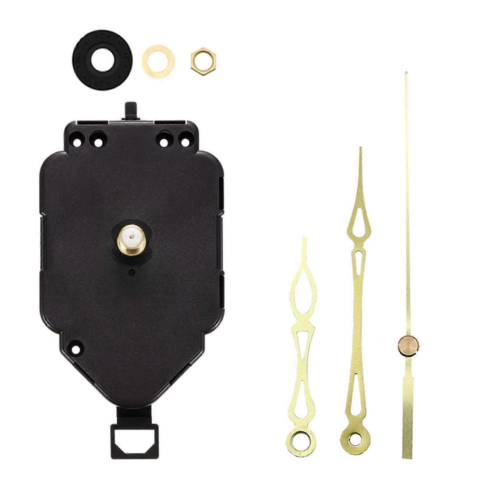 Quality Clock Movement Pendulum Clockwork Replacement Set with Metal Pointers for DIY Wall Clocks Home Decorations