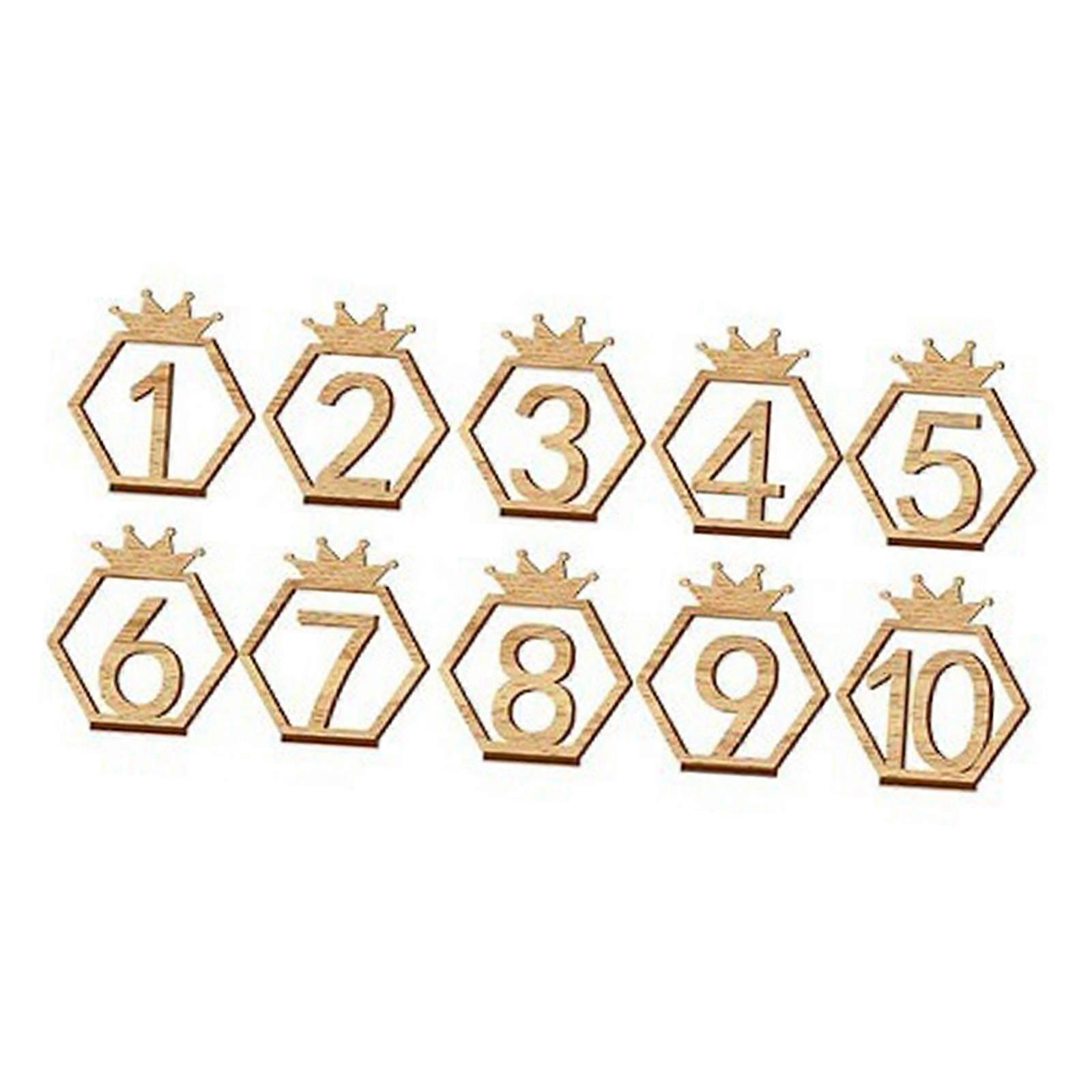 Træbordsnumre Bryllupsbordnumre til jubilæumsbryllupsreception