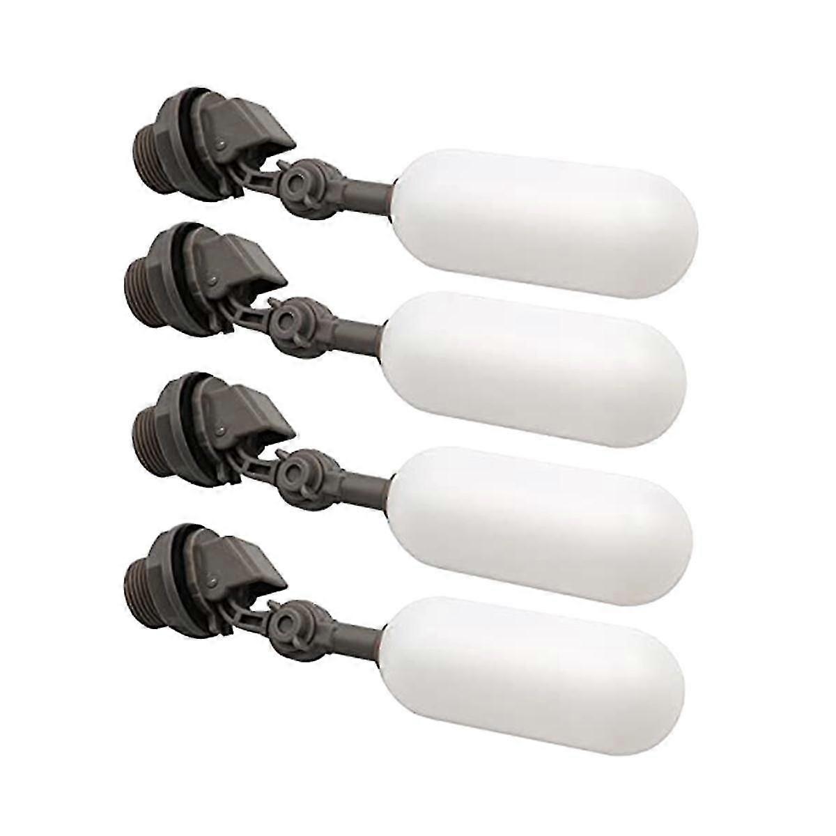 4 PACK 3/4Inch Water Float Valve with Adjustable Arm Plastic Water Filter Float Ball Valve for Wate