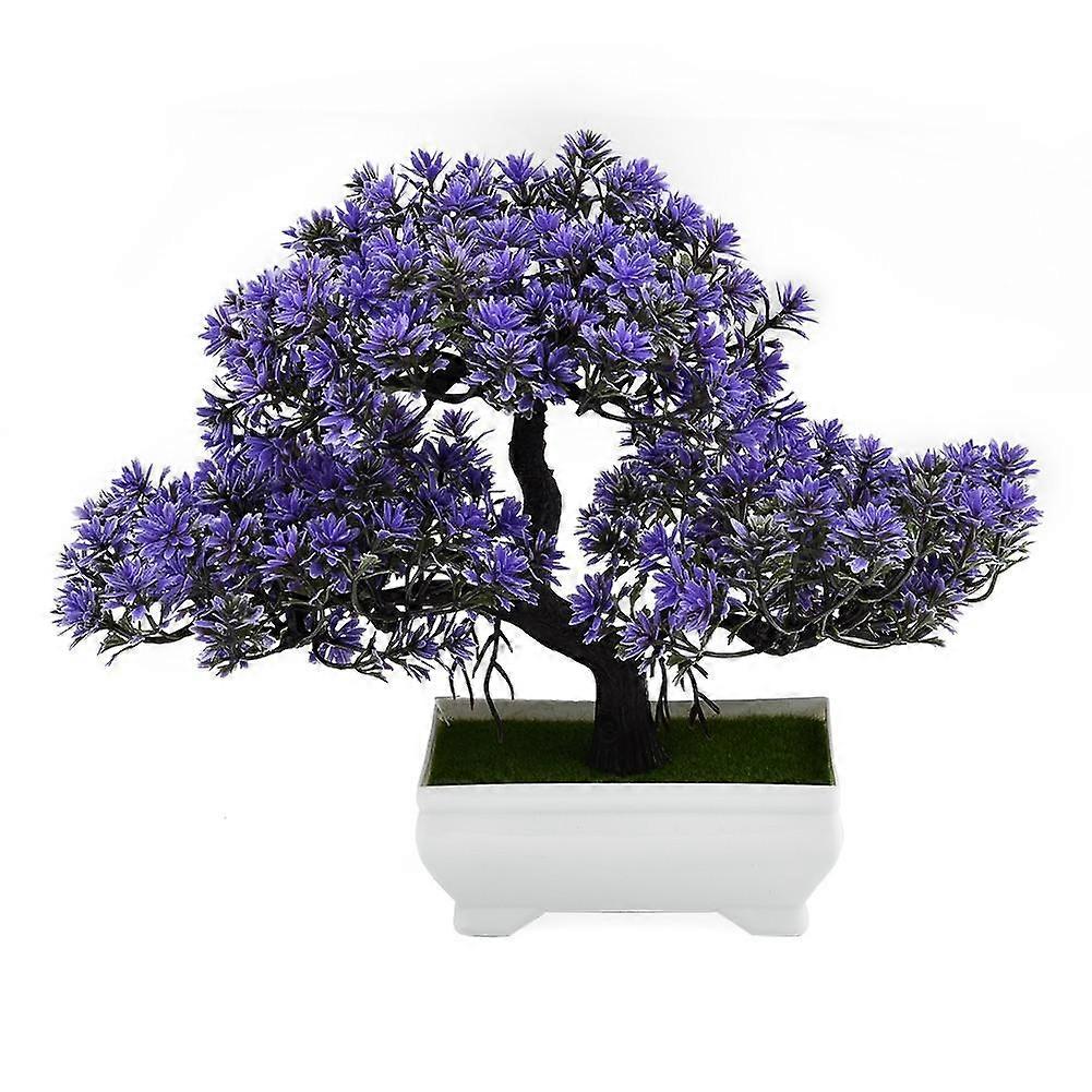 A Simulation Lotus Pine Flower Bonsai Set Small Potted Green Plants